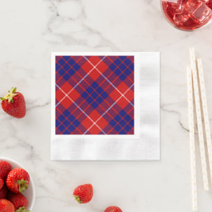Guardanapo De Papel Xadrez azul-roxa-tartan