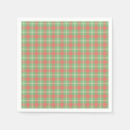 Guardanapo De Papel Xadrez Baseada em Verde Natal