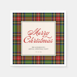 Guardanapo De Papel Xadrez Clássica - Script Retroativo de Feliz Festa