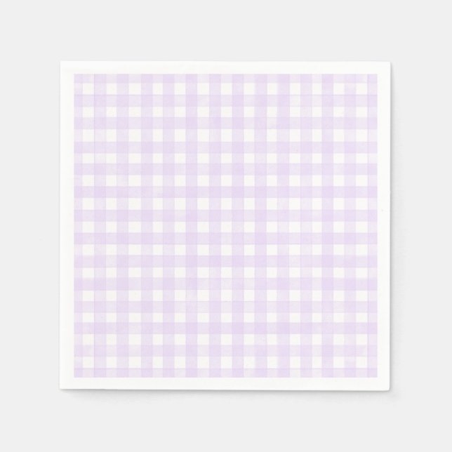 Guardanapo De Papel Xadrez Clássico Lavanda (Frente)