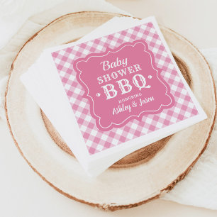 Guardanapo De Papel xadrez de CHURRASCO e Gingham Branco