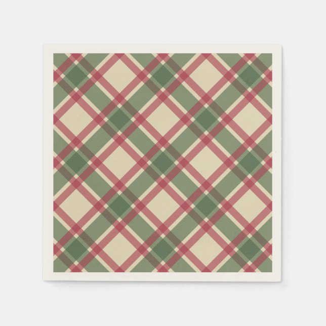 Guardanapo De Papel Xadrez de Natal Napkins (Frente)