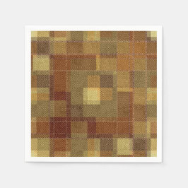 Guardanapo De Papel Xadrez de tartã monocromática texturizada.