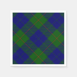 Guardanapo De Papel Xadrez do verde azul do tartan do clã de Barclay