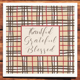 Guardanapo De Papel Xadrez Graças Feliz Abençoado