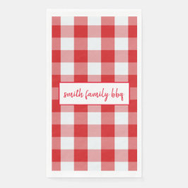 Guardanapo De Papel Xadrez Personalizada de Buffalo Vermelho e Branco