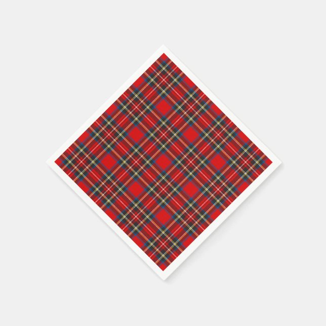 Guardanapo De Papel Xadrez Real Stewart Tartan Padrão Escocês (Canto)
