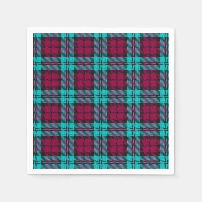 Guardanapo De Papel Xadrez Red Campbell Tartan Blackwatch (Frente)
