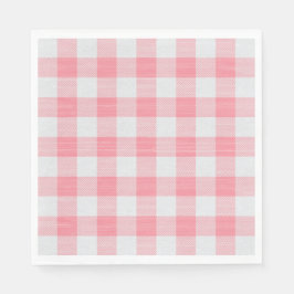 Guardanapo De Papel Xadrez Rosa Gingham Fofo Bonito Feminino