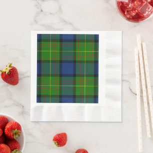 Guardanapo De Papel xadrez verde azul tartan Muir Moore