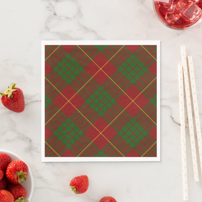 Guardanapo De Papel Xadrez verde-tartan (Insitu)
