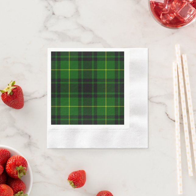 Guardanapo De Papel xadrez verde tartan MacArthur (Insitu)