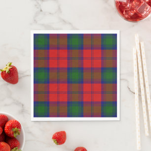 Guardanapo De Papel Xadrez verde-vermelha Lindsay tartan