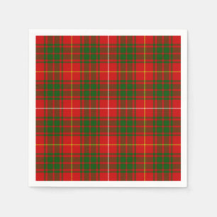 Guardanapo De Papel Xadrez verde vermelho tartan Bruce