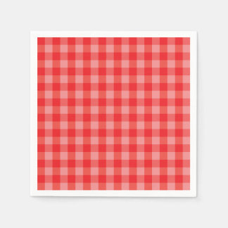 Guardanapo de papel xadrez vermelho clássico Gingh