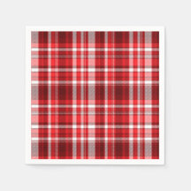 Xadrez Vermelho e Branco Festivo