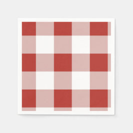 Guardanapo de papel xadrez vermelho | Suprimento d