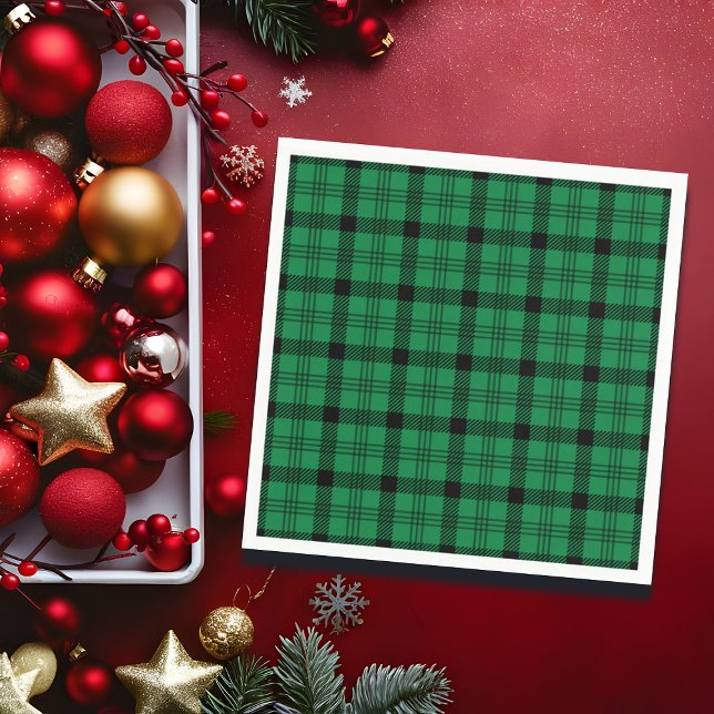 Guardanapo De Papel Xadrezes verdes e negras (Criador carregado)