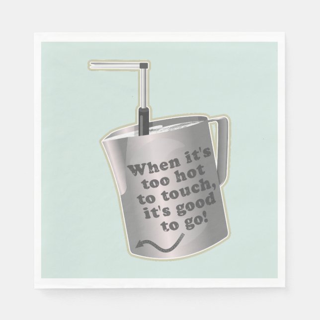 Guardanapo De Papel Xícara de leite de café Barista (Frente)