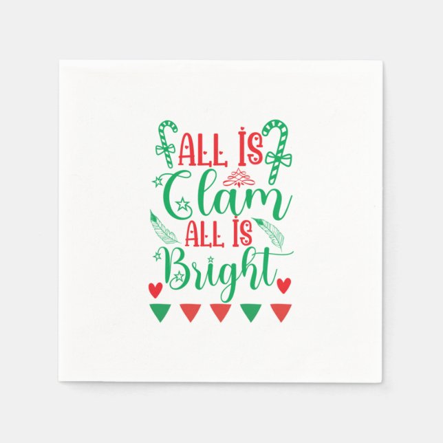 Guardanapo De Papel Xmas Art All Is Bright (Frente)
