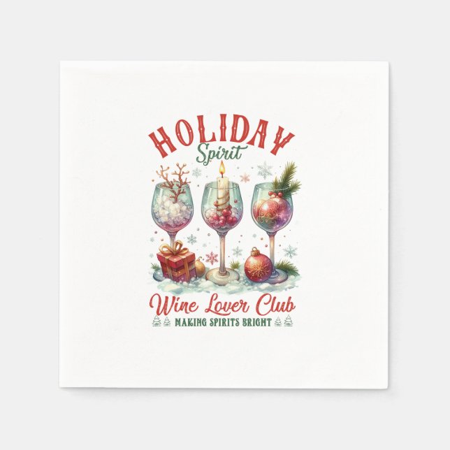 Guardanapo De Papel Xmas Gift Wine Lover Club (Frente)