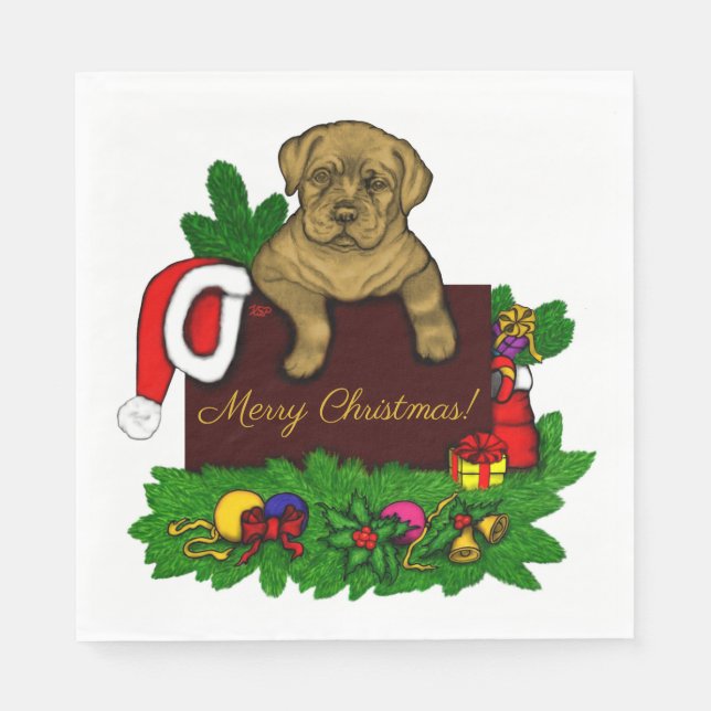 Guardanapo De Papel XMas puppy (Frente)