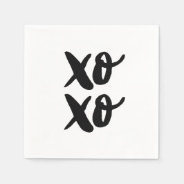 Guardanapo De Papel XO XO Abraços e beijos de dia de os namorados. Bra