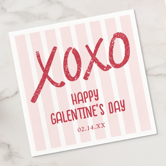 Guardanapo De Papel XOXO Hand Drawn Galentine’s Day Party (Criador carregado)
