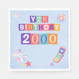 Guardanapo De Papel Y2K 2000's Trendy Birthday Party Napkin