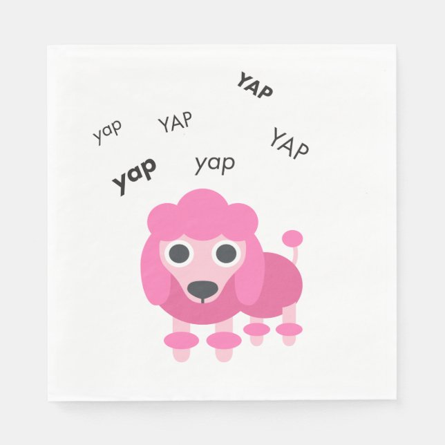 Guardanapo De Papel Yap Poodle Cute Emoji (Frente)