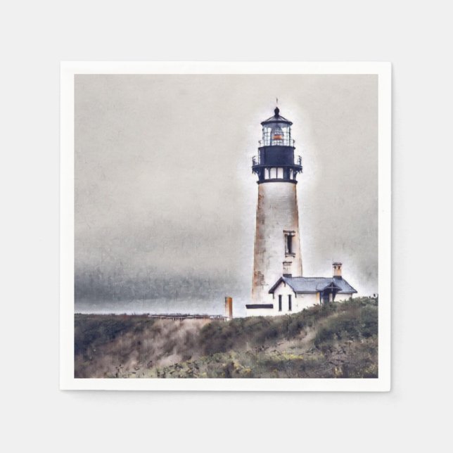 Guardanapo De Papel Yaquina Head Lighthouse Newport Oregon (Frente)