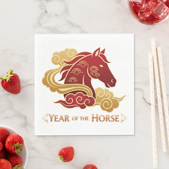Guardanapo De Papel Year of the Horse New Years Eve Party (Insitu)