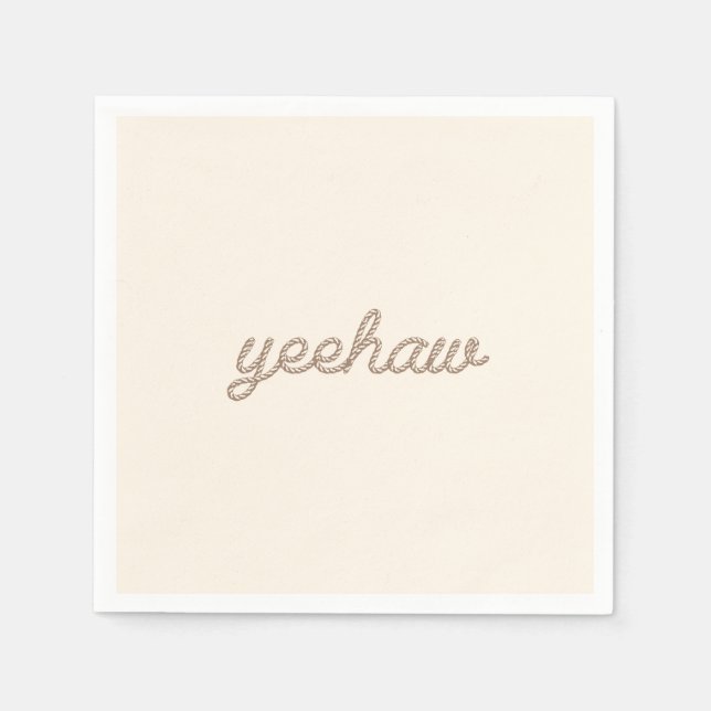 Guardanapo De Papel Yeehaw Corope Minha Primeira Festa de aniversário  (Frente)