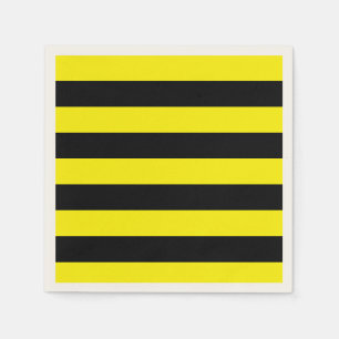 Guardanapo De Papel Yellow and Black Stripes