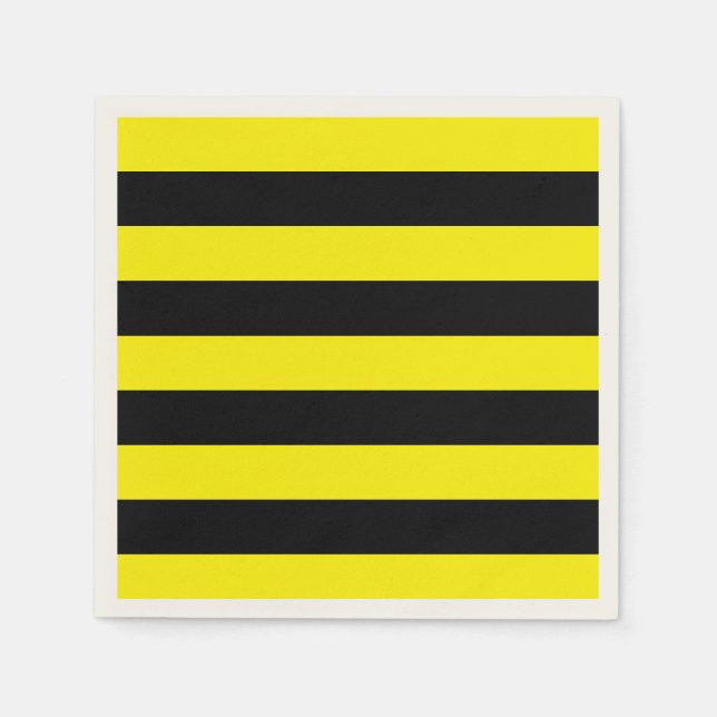 Guardanapo De Papel Yellow and Black Stripes (Frente)