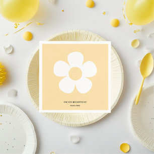 Guardanapo De Papel Yellow Daisy Birthday Napkins   Mesa Floral Party