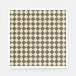 Guardanapo De Papel Yellow Green Checker Diamond Pattern