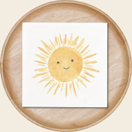 Guardanapo De Papel Yellow Sun Girl's Birthday Party