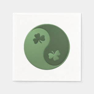 Guardanapo De Papel Yin Yang Shamrocks Rua. Dia de Patrick