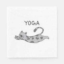 Guardanapo De Papel Yoga Cat
