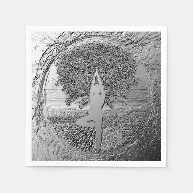 Guardanapo De Papel Yoga Chrome Tree of Life (Frente)