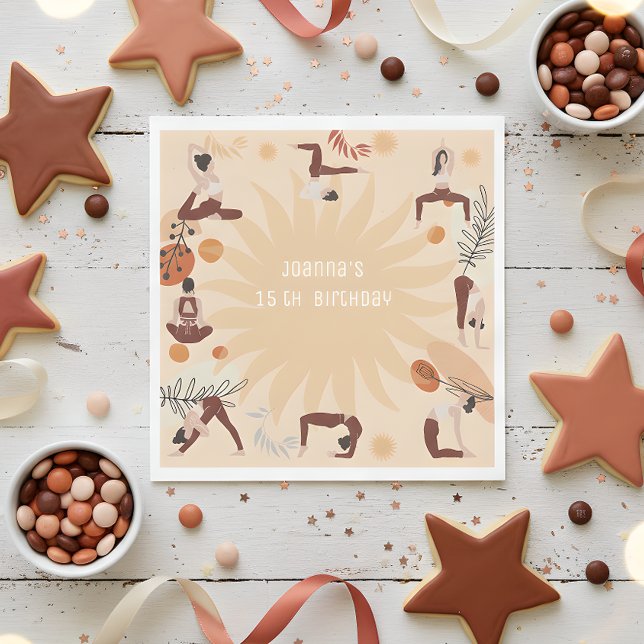 Guardanapo De Papel Yoga festa de aniversário (Criador carregado)