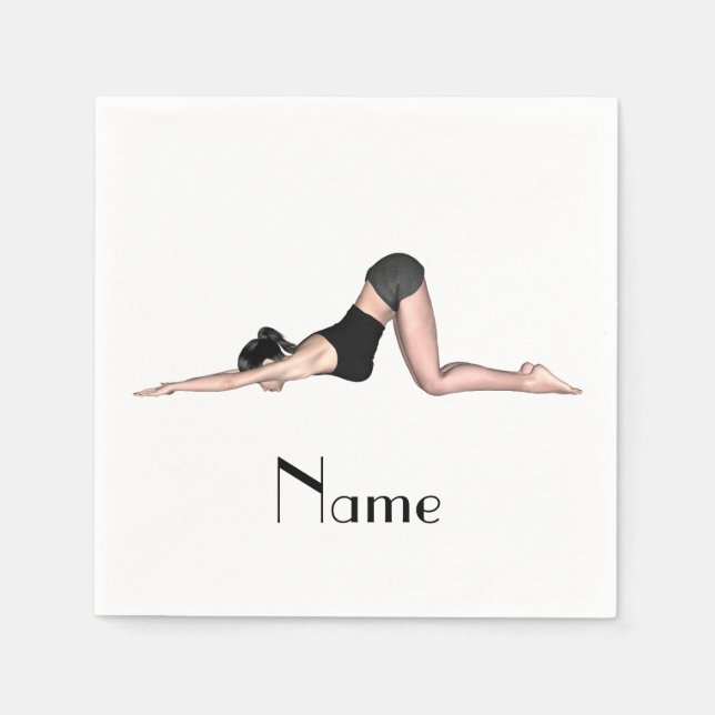 Guardanapo De Papel Yoga Poses Thunder_Cove (Frente)