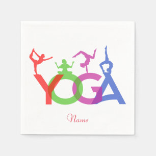 Guardanapo De Papel Yoga Possui Silhouettes Thunder_Cove