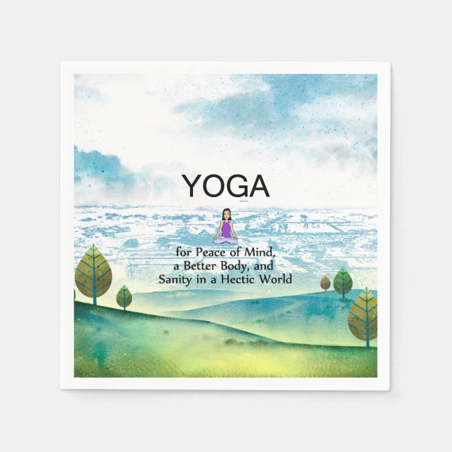 Guardanapo De Papel Yoga Slogan Napkins (Frente)