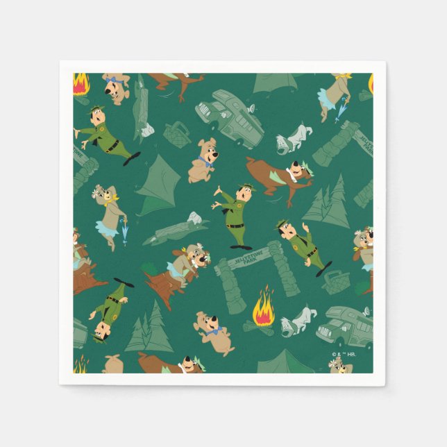 Guardanapo De Papel Yogi Bear e Amigos Jellystone Park Padrão (Frente)