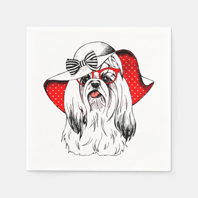 Guardanapo De Papel Yorkie Fashion Shoot (Frente)