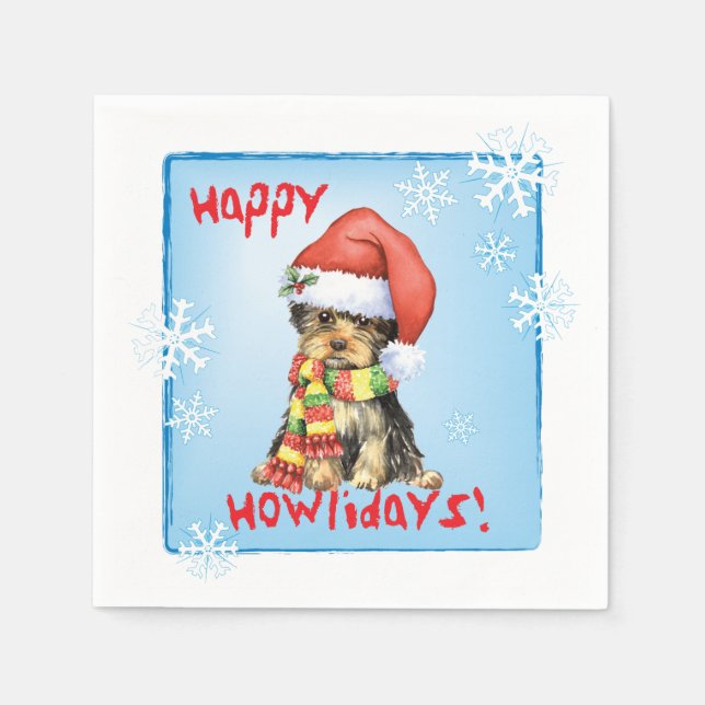 Guardanapo De Papel Yorkie natalino (Frente)
