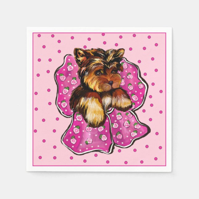 Guardanapo De Papel Yorkie Poo (Frente)