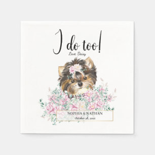 Guardanapo De Papel Yorkshire Terrier Dog Wedktail Napkins